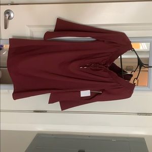 Maroon mini dress